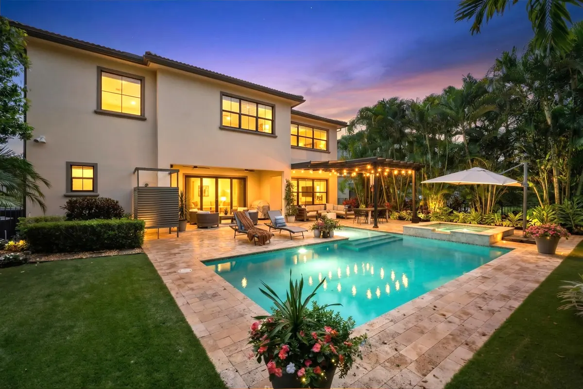 Twilight Back at 8685 Watercrest Circle, Parkland