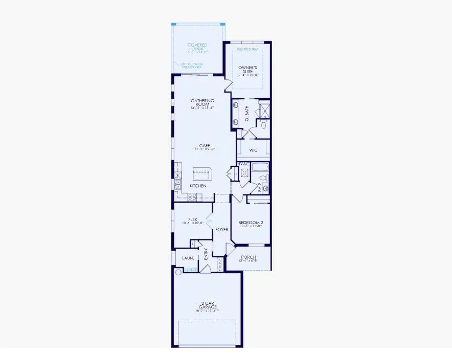 Floorplan Details at 12821 SW Cattleya Lane Villa 214, Port St. Lucie