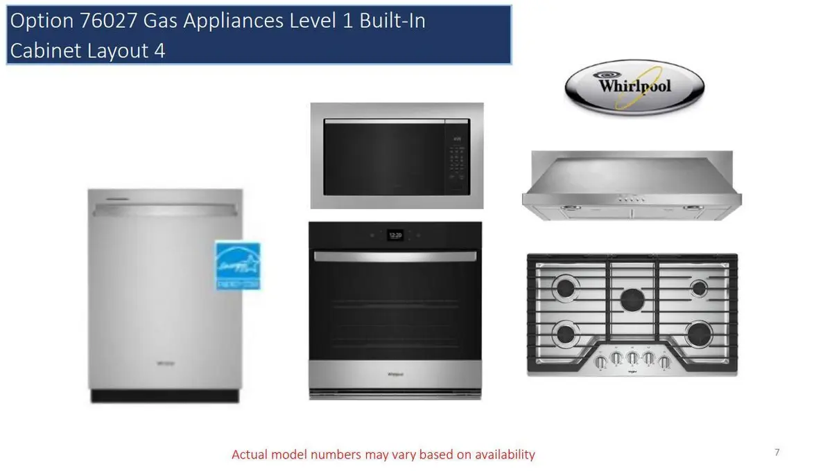 Included Appliances at 13360 SW Sorella Drive Stardom 714, Port St. Lucie