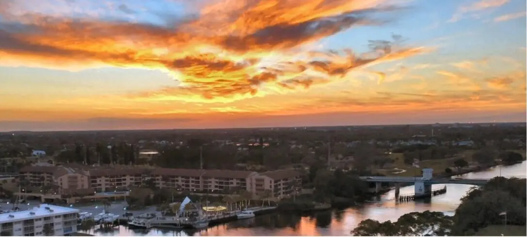 MLS-Sunset at 123 Lakeshore Drive 1845, North Palm Beach