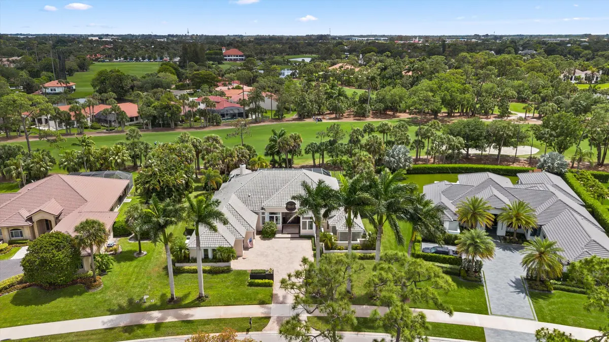 Aerial front at 1776 Breakers West Boulevard, West Palm Beach