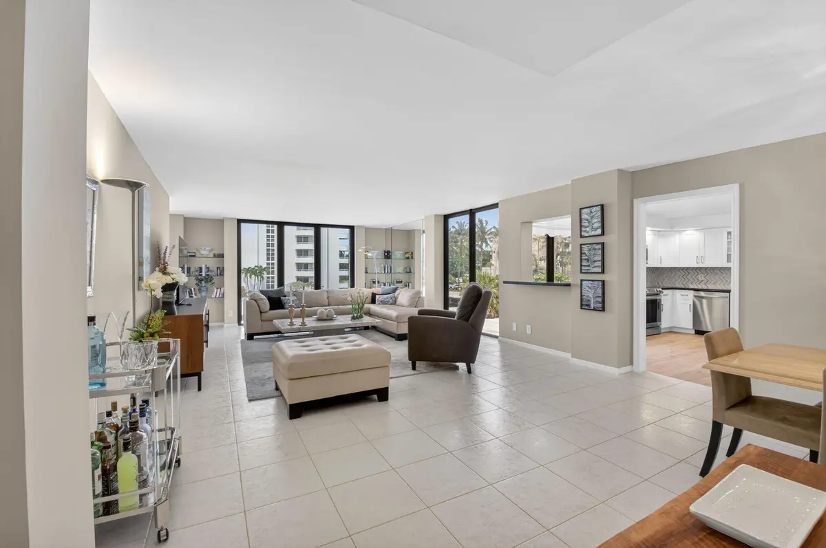 Great Room with Kitchen Entrance at 2220 S Ocean Boulevard 304, Delray Beach