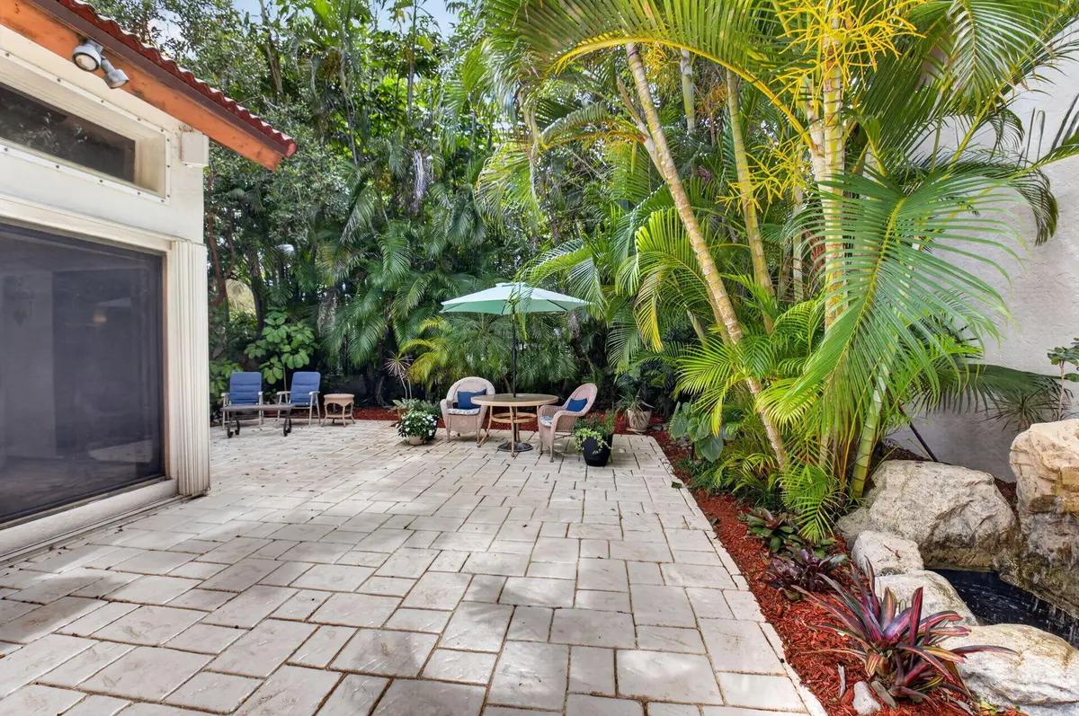 LUSHLY LANDSCAPED PATIO at 21700 Club Villa Terrace, Boca Raton