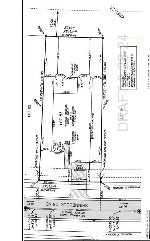 Preliminary Plot Plan at 13032 SW Shinnecock Drive, Port St. Lucie