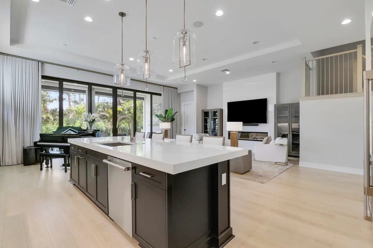 Kitchen and Living Area at 13242 Artisan Circle, Palm Beach Gardens