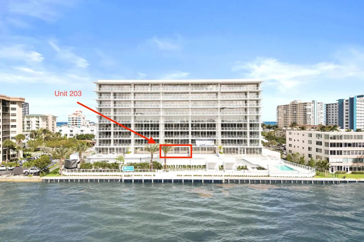 Unit 203 marked at 407 N Riverside Drive 203, Pompano Beach