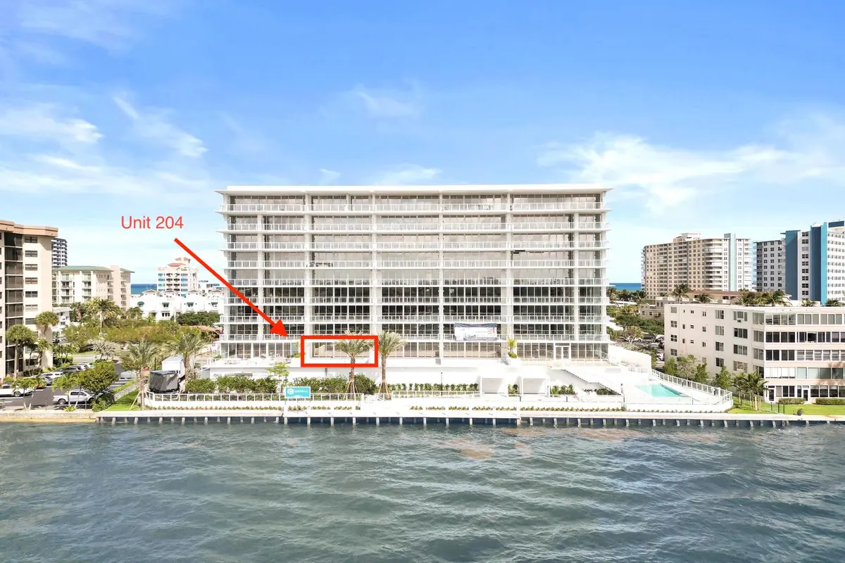 Unit 204 marked at 407 N Riverside Drive 204, Pompano Beach