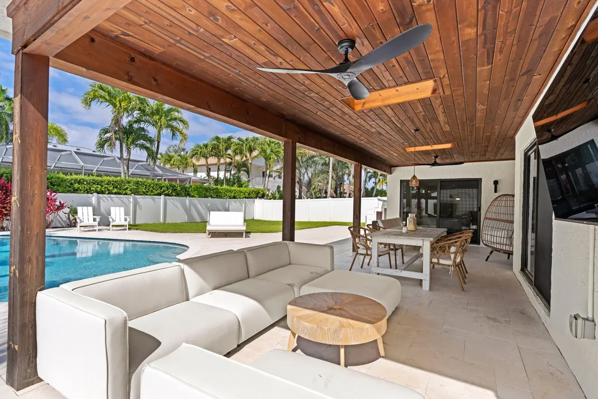 Covered Patio at 391 S Country Club Boulevard, Boca Raton