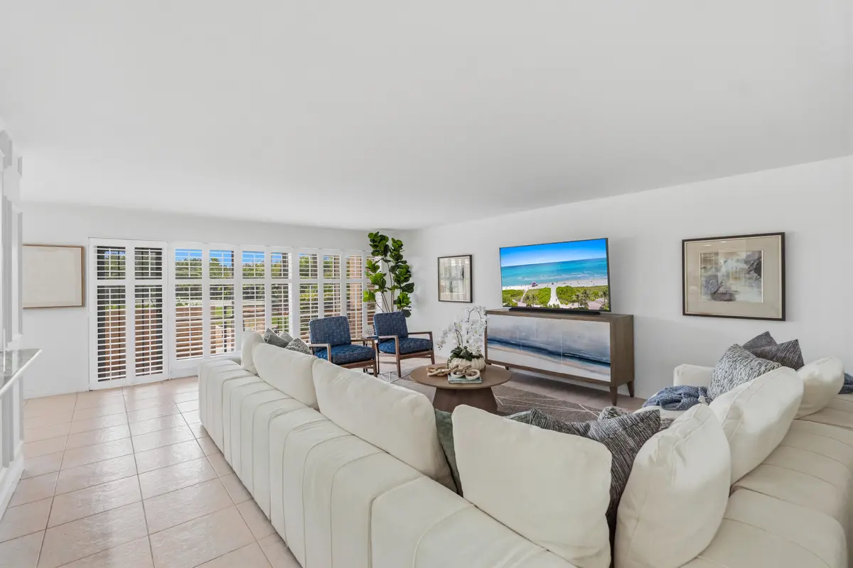 Large East Facing Living Room at 4900 N Ocean Boulevard 317, Lauderdale-By-The-Sea