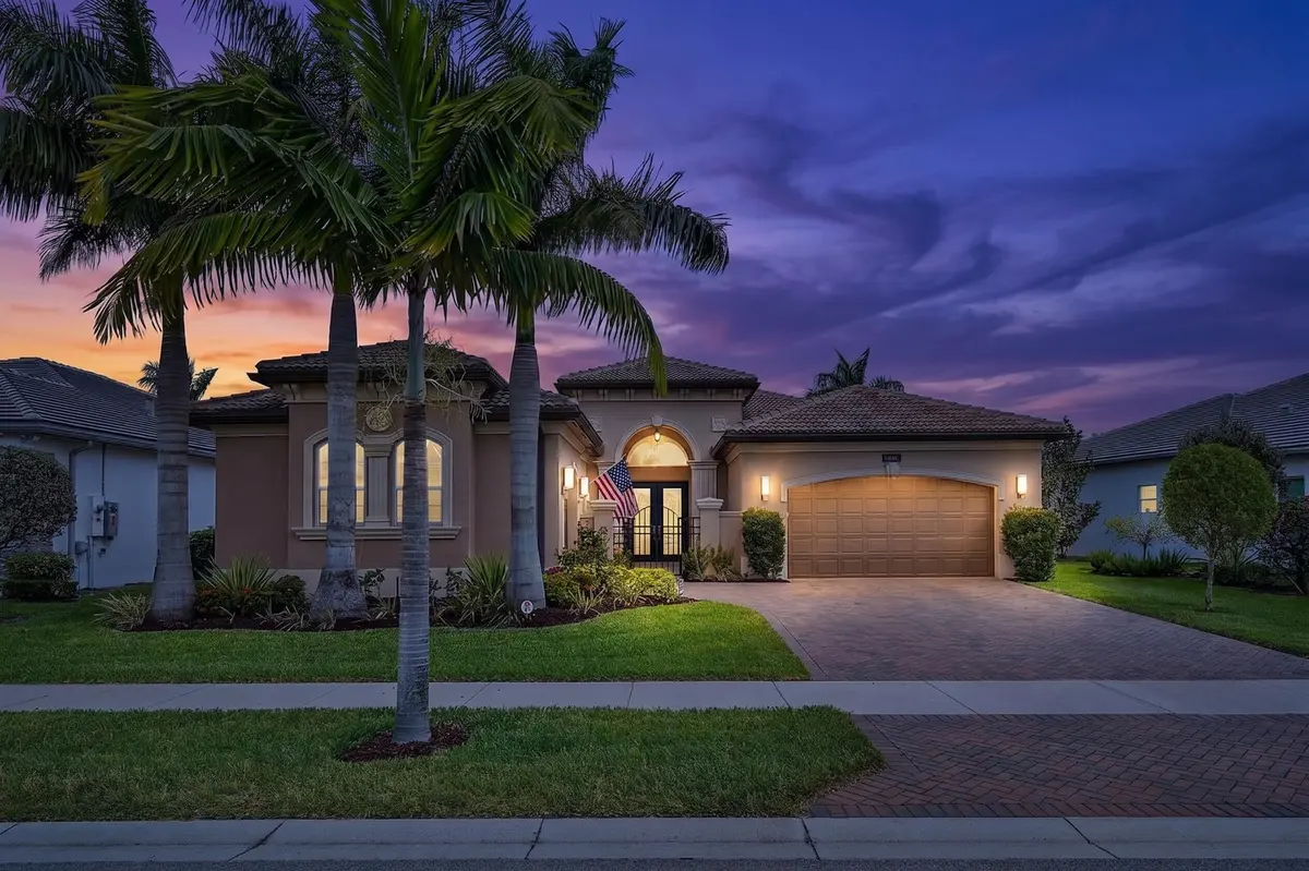 Evening Front at 12833 Veneto Springs Drive, Boynton Beach