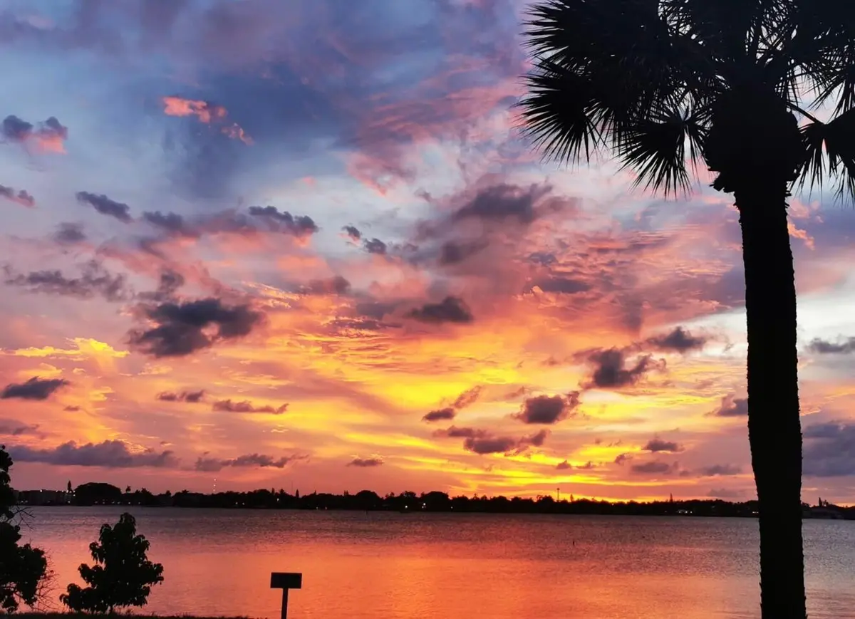 Sunset View from Balcony at 3460 S Ocean Boulevard 2090, Palm Beach