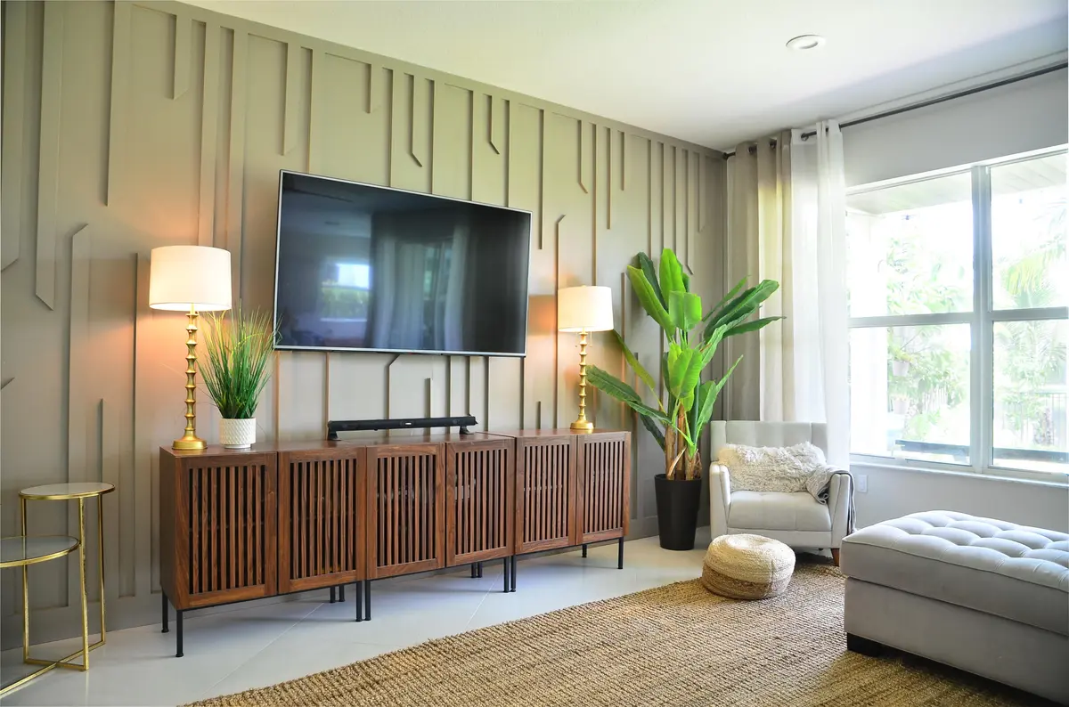 Custom Board and Batten Wall at 9720 Phipps Lane, Wellington