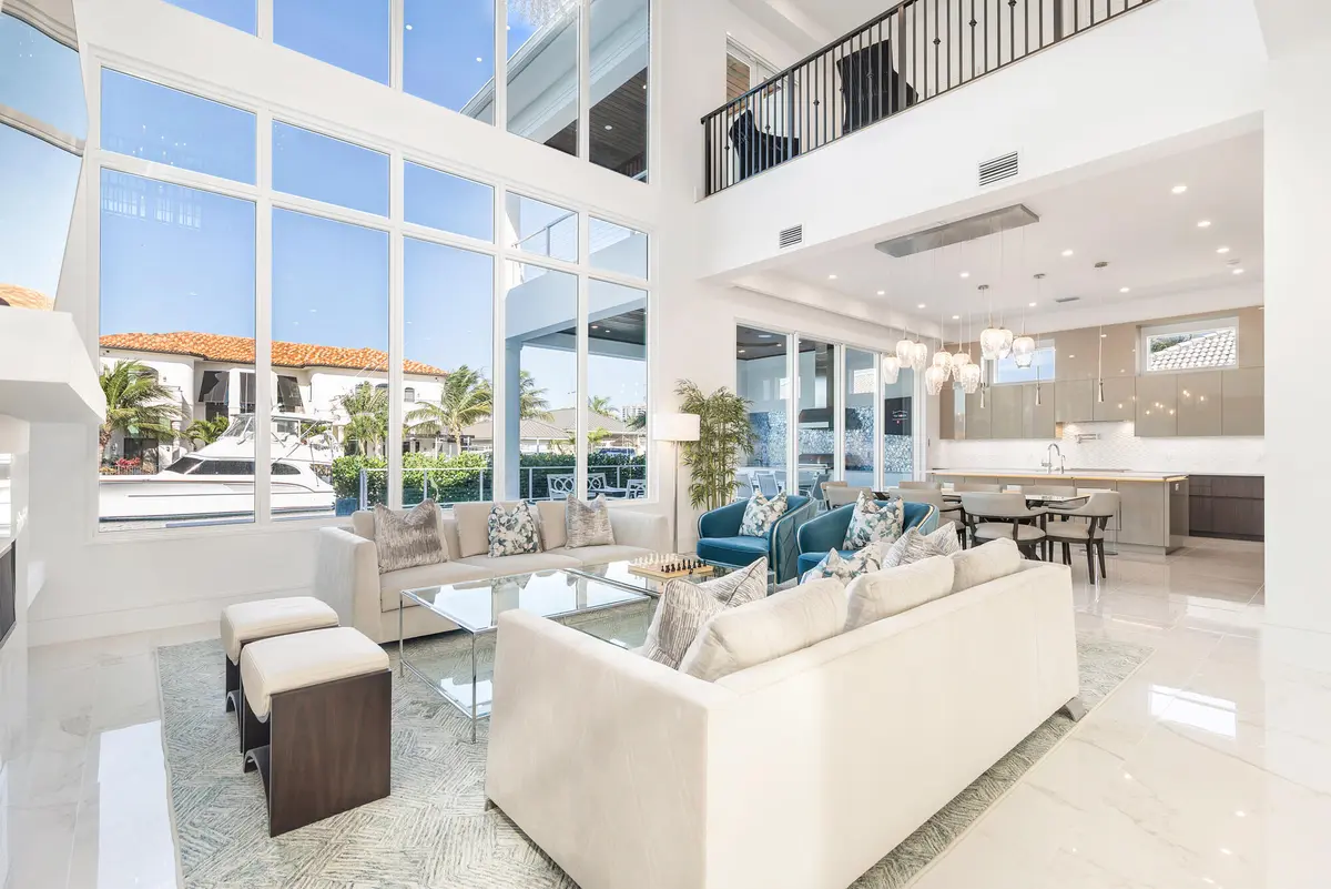 Living Room & Kitchen at 1180 Bimini Lane, Singer Island