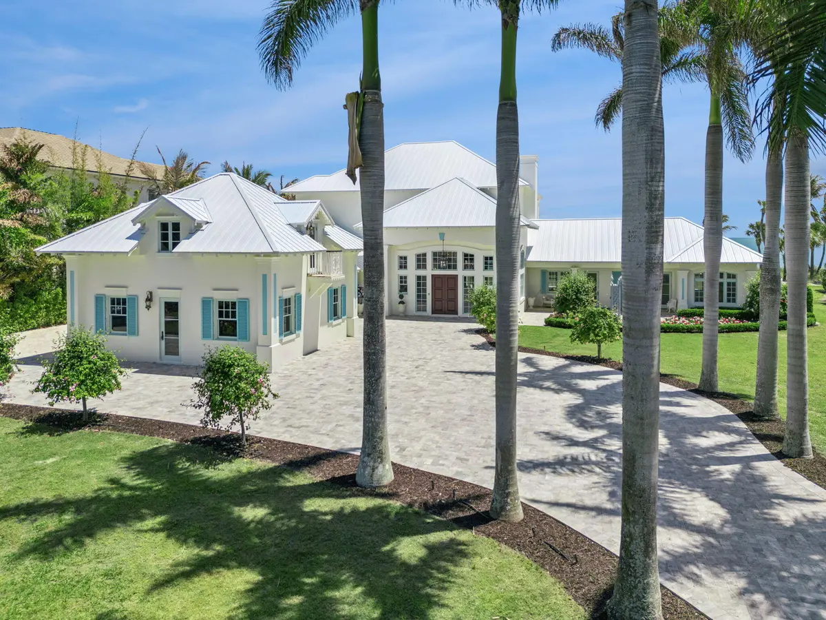 Front_Elevation__Refined_Coastal_Estate_ at 716 Reef Road, Vero Beach