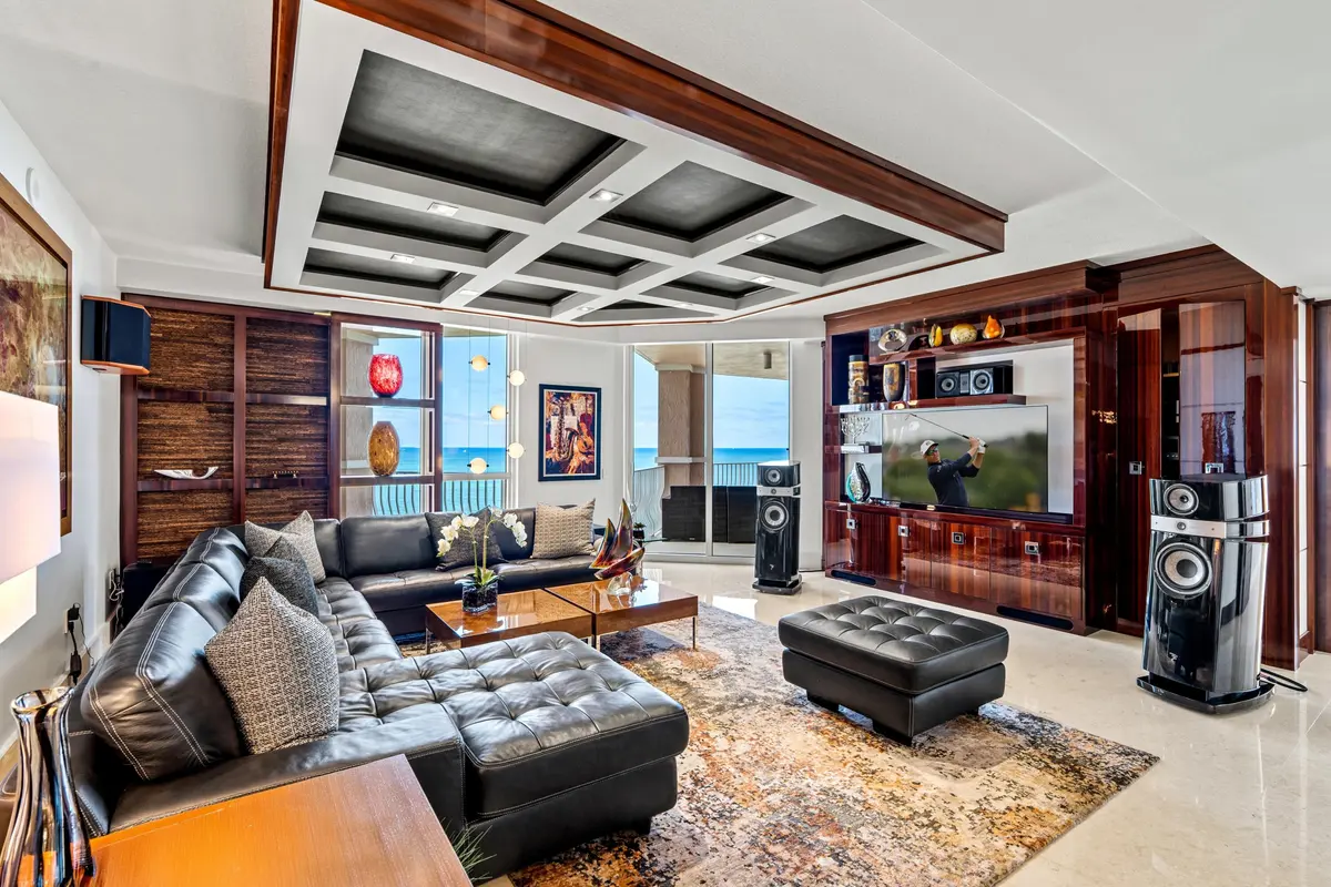 OCEANFRONT LIVING ROOM at 1460 S Ocean Boulevard 804, Lauderdale-By-The-Sea