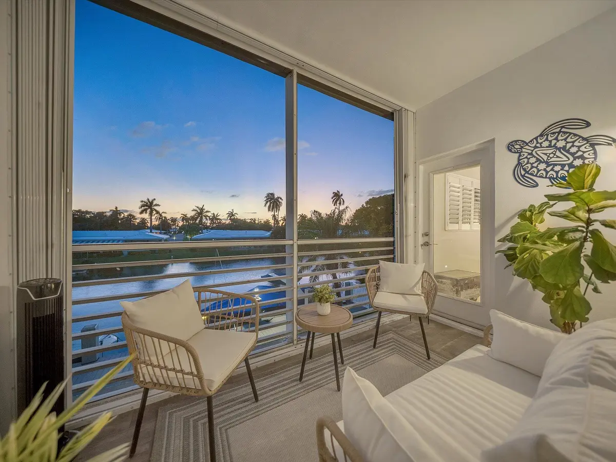 Balcony Sunset at 1461 S Ocean Boulevard 218, Lauderdale-By-The-Sea