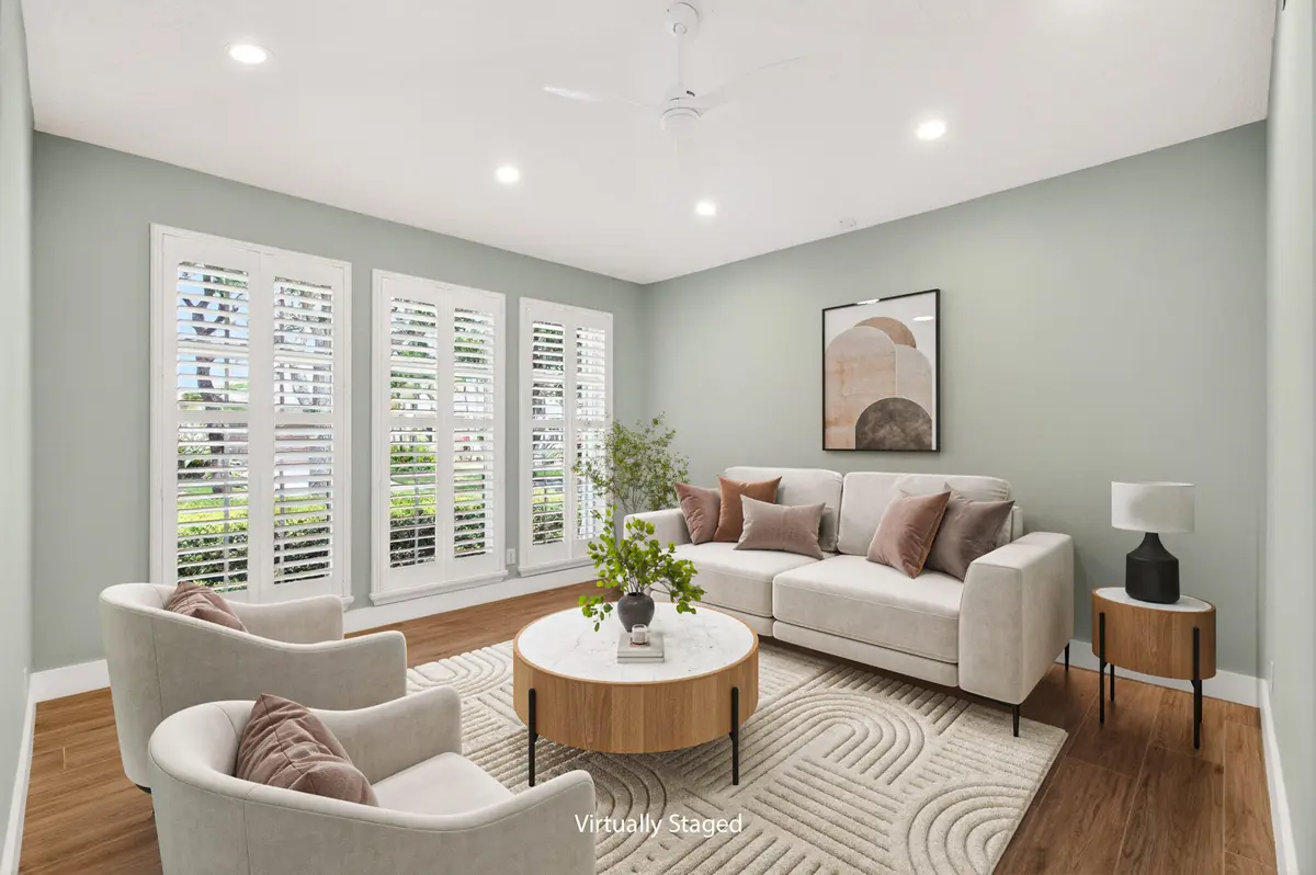 Formal living room at 1142 Canoe Point, Delray Beach