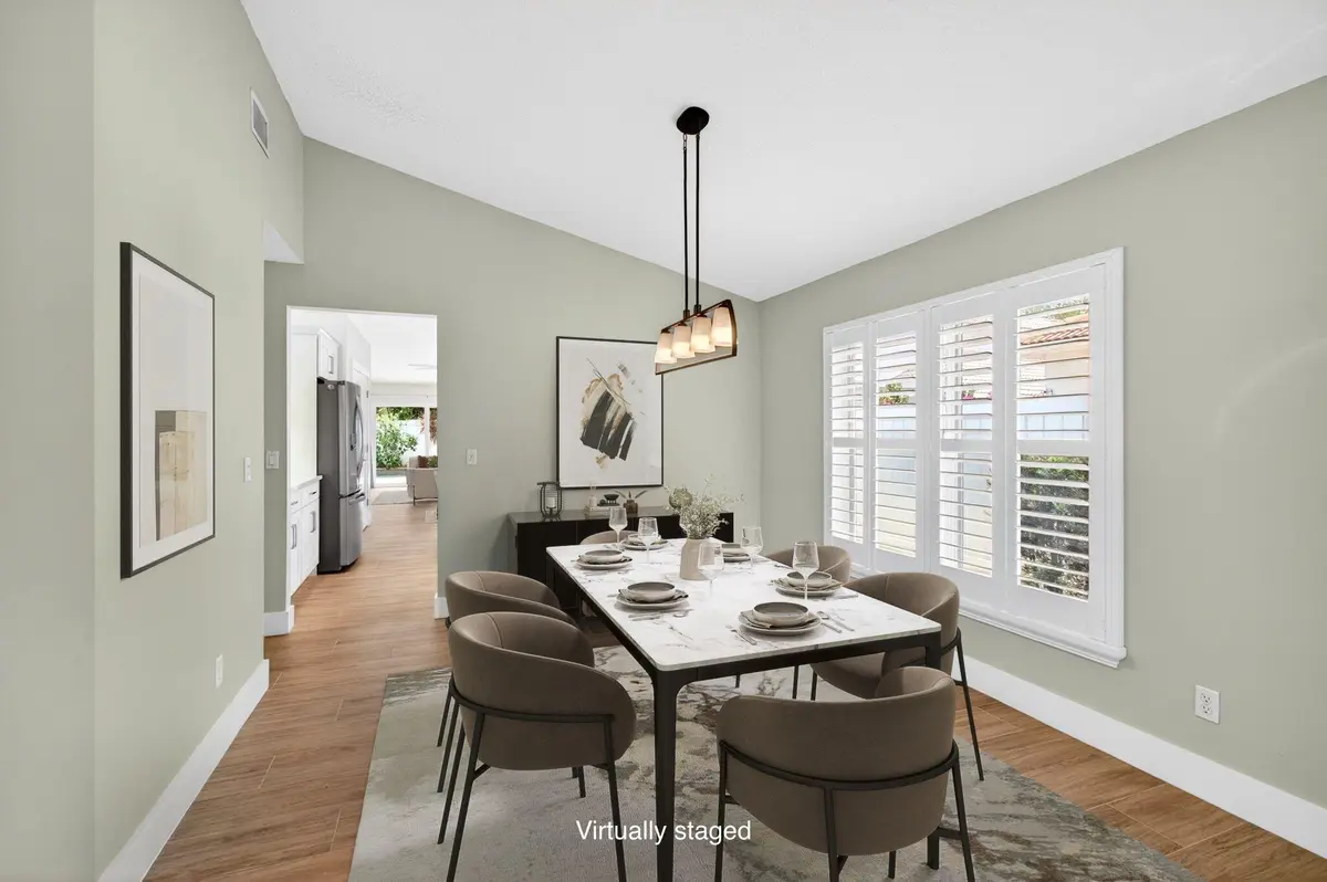 Formal dining room at 1142 Canoe Point, Delray Beach
