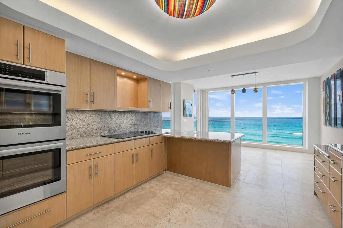Spacious kitchen with ocean view at 3505 S Ocean Boulevard 14n, Highland Beach