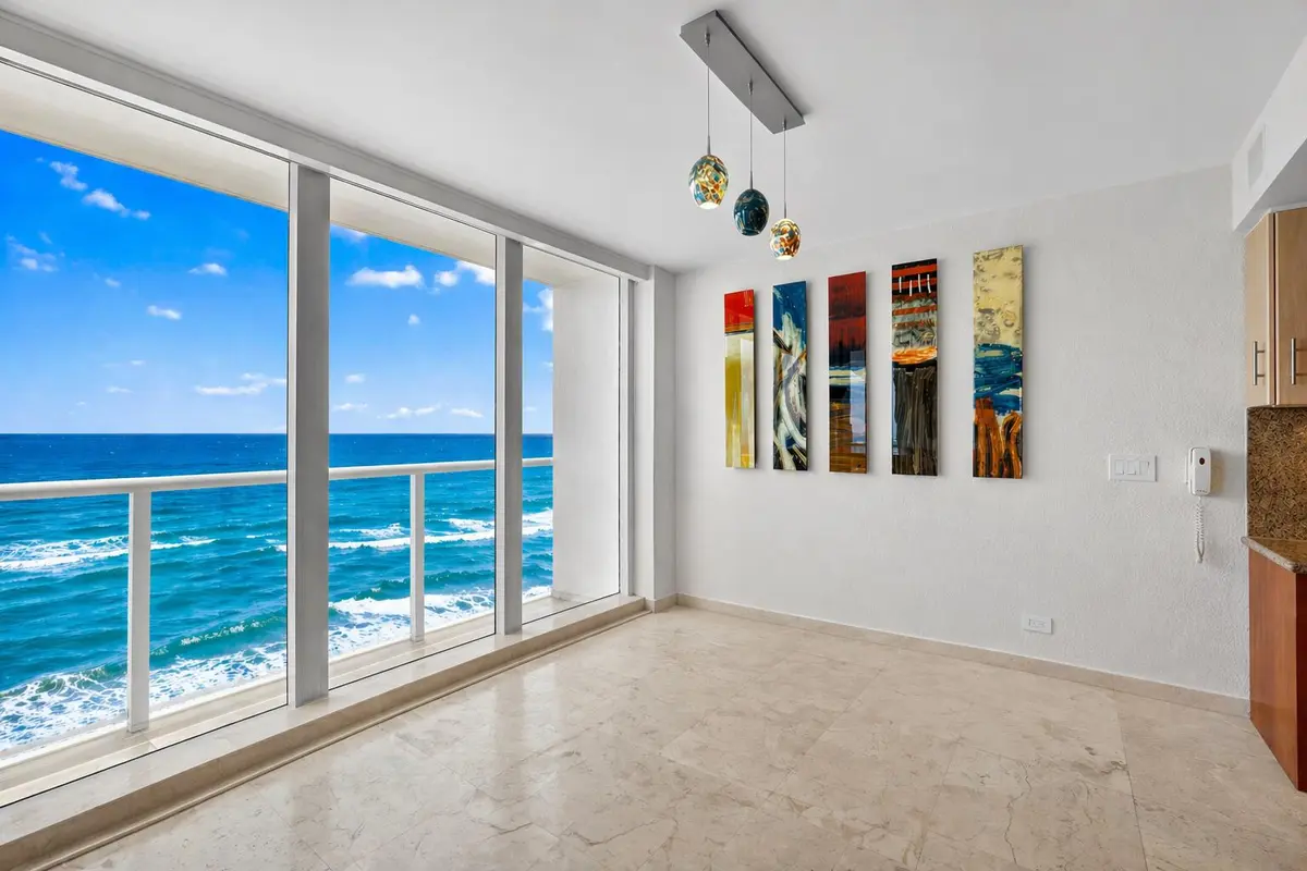 Eat in kitchen with breathtaking ocean at 3505 S Ocean Boulevard 14n, Highland Beach