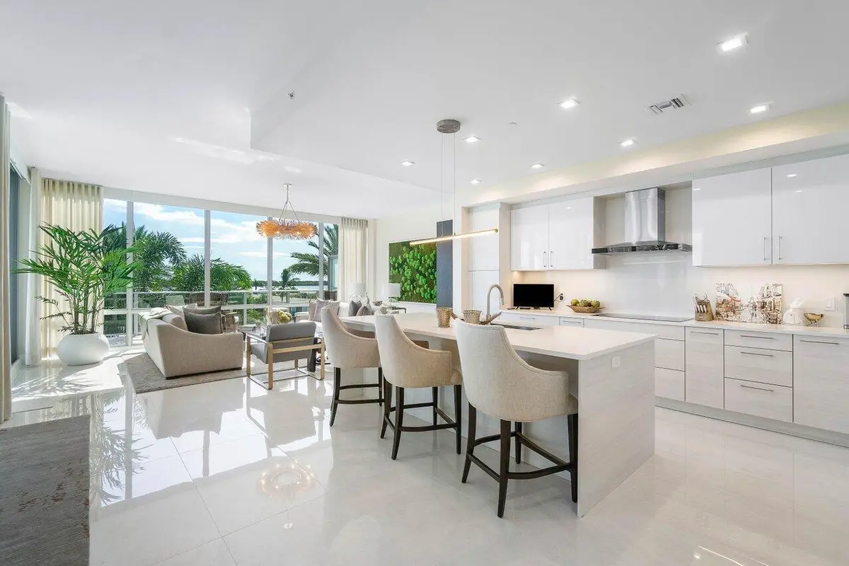 View from kitchen at 3 Water Club Way 401, North Palm Beach