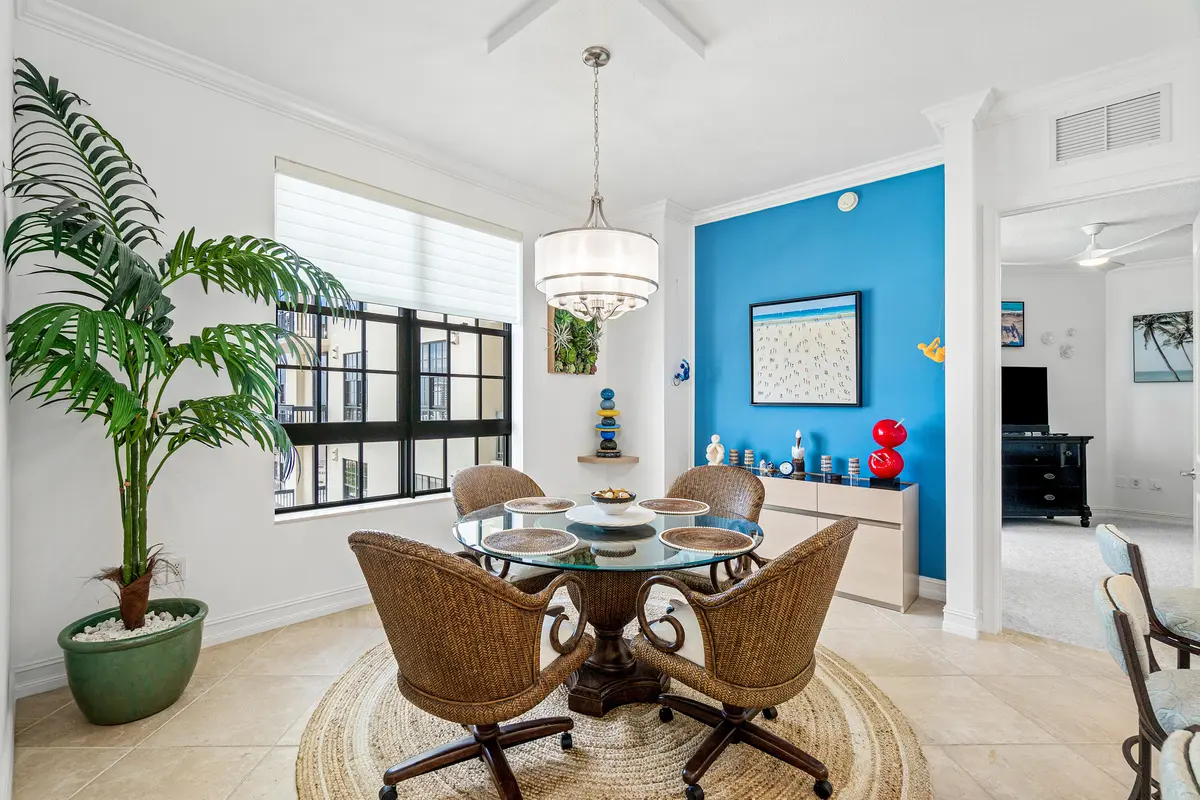 Dining Area w/ High ceilings at 701 S Olive Avenue 1718, West Palm Beach