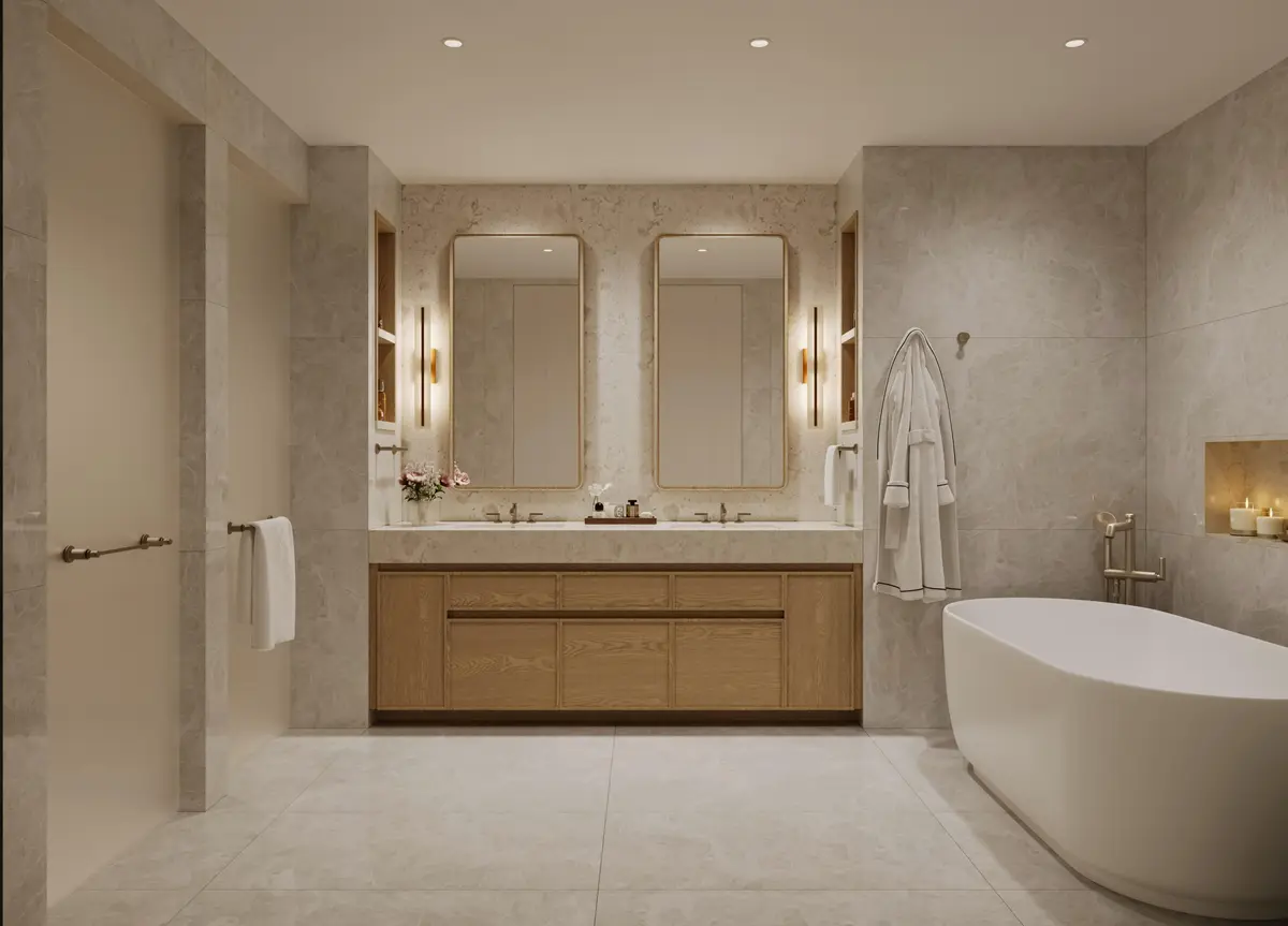 Private Residences Primary Bathroom at 801 Seabreeze Boulevard Ph 2302, Fort Lauderdale