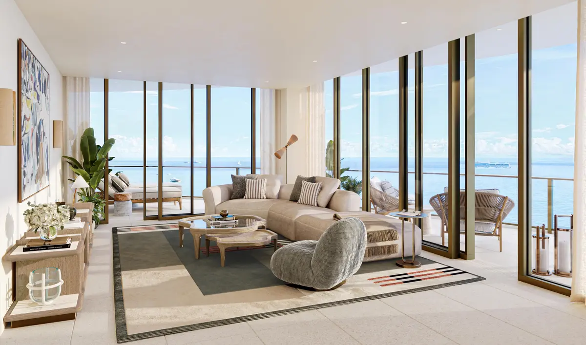 Private Residence C Living Room at 801 Seabreeze Boulevard Ph 2302, Fort Lauderdale