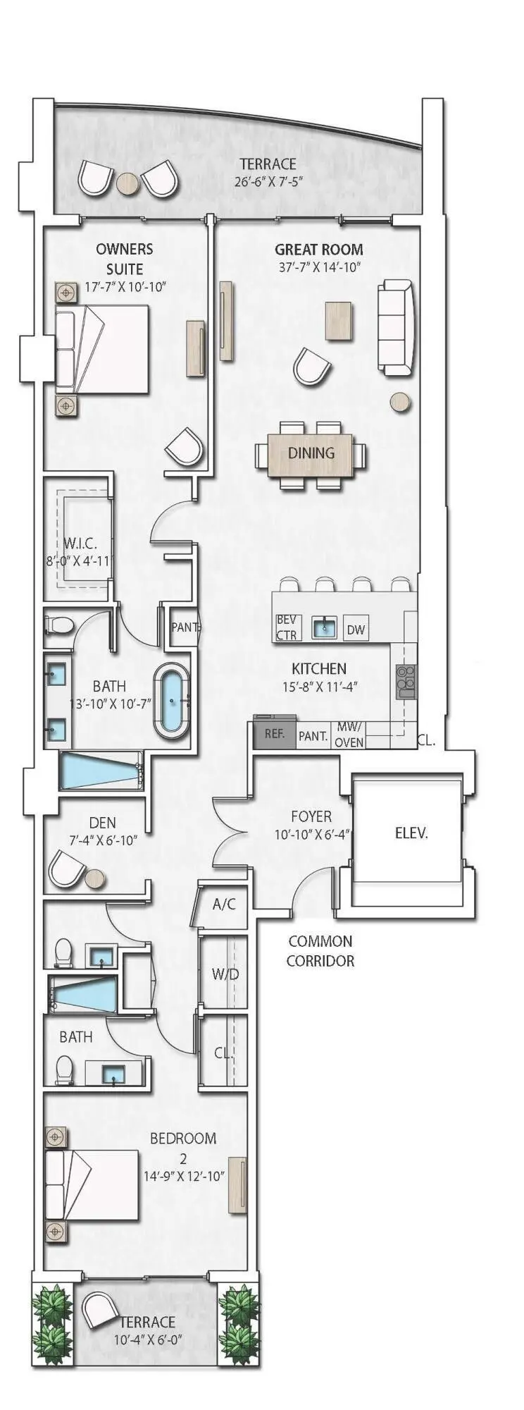 F.2 FLOORPLAN at 220 Lake Shore Drive 2004, Lake Park