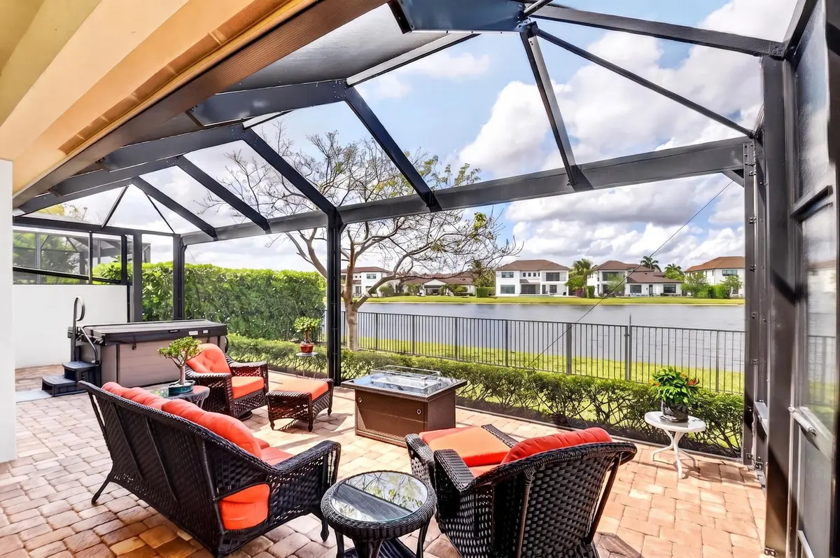Patio and Lake View at 8524 Grand Prix Lane, Boynton Beach
