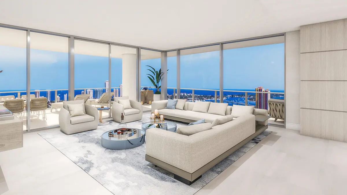 LIVING AREA at 220 Lake Shore Drive 1012, Lake Park