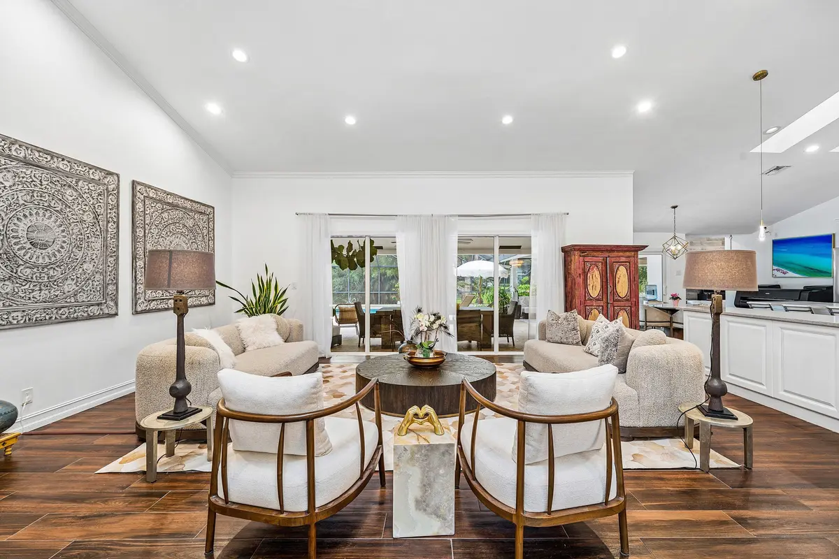 Living room at 3030 Canterbury Drive, Boca Raton
