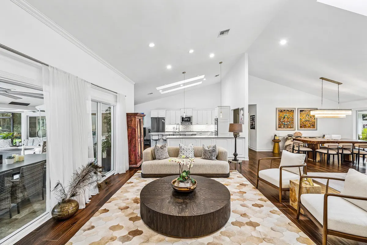 Living room at 3030 Canterbury Drive, Boca Raton