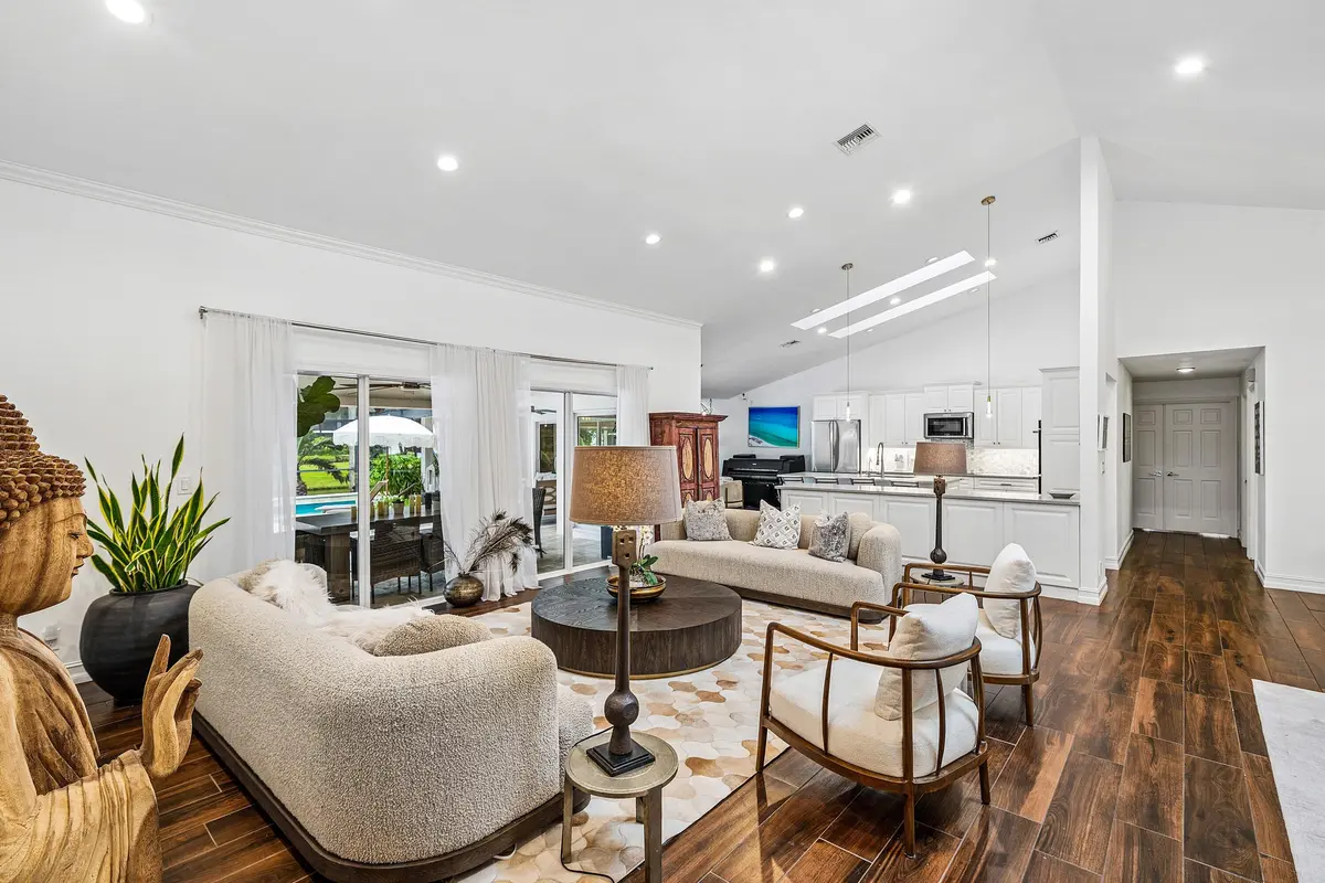Living room at 3030 Canterbury Drive, Boca Raton