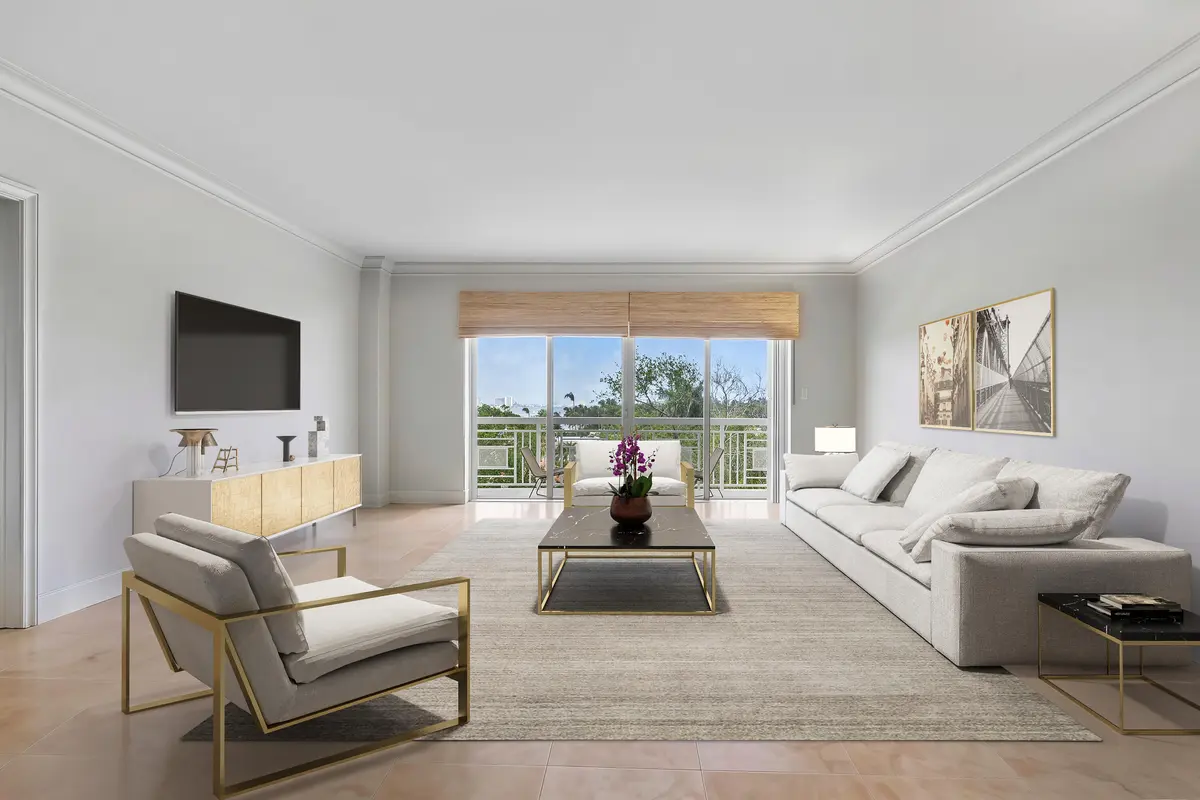 Living Room at 250 Bradley Place 606, Palm Beach