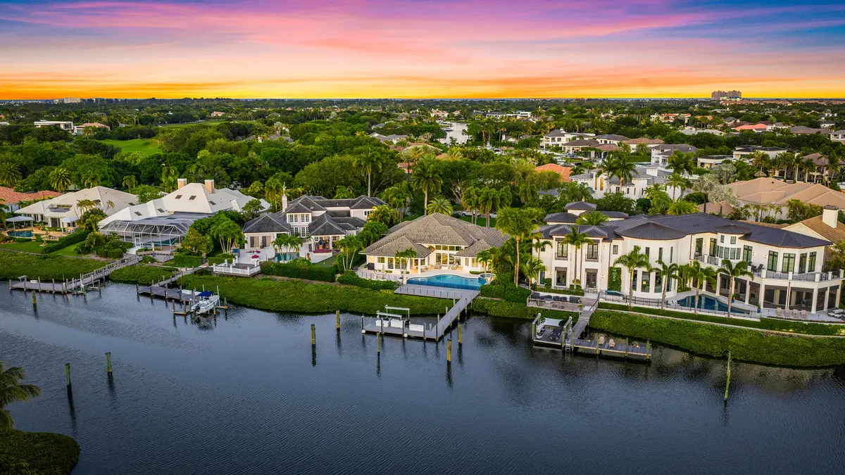 Rear Aerial at 121 Commodore Drive, Jupiter