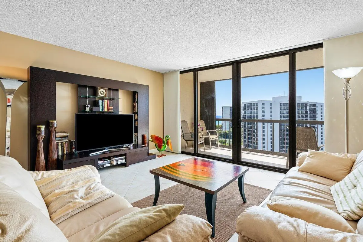 Living Room at 4740 S Ocean Boulevard 1515, Highland Beach