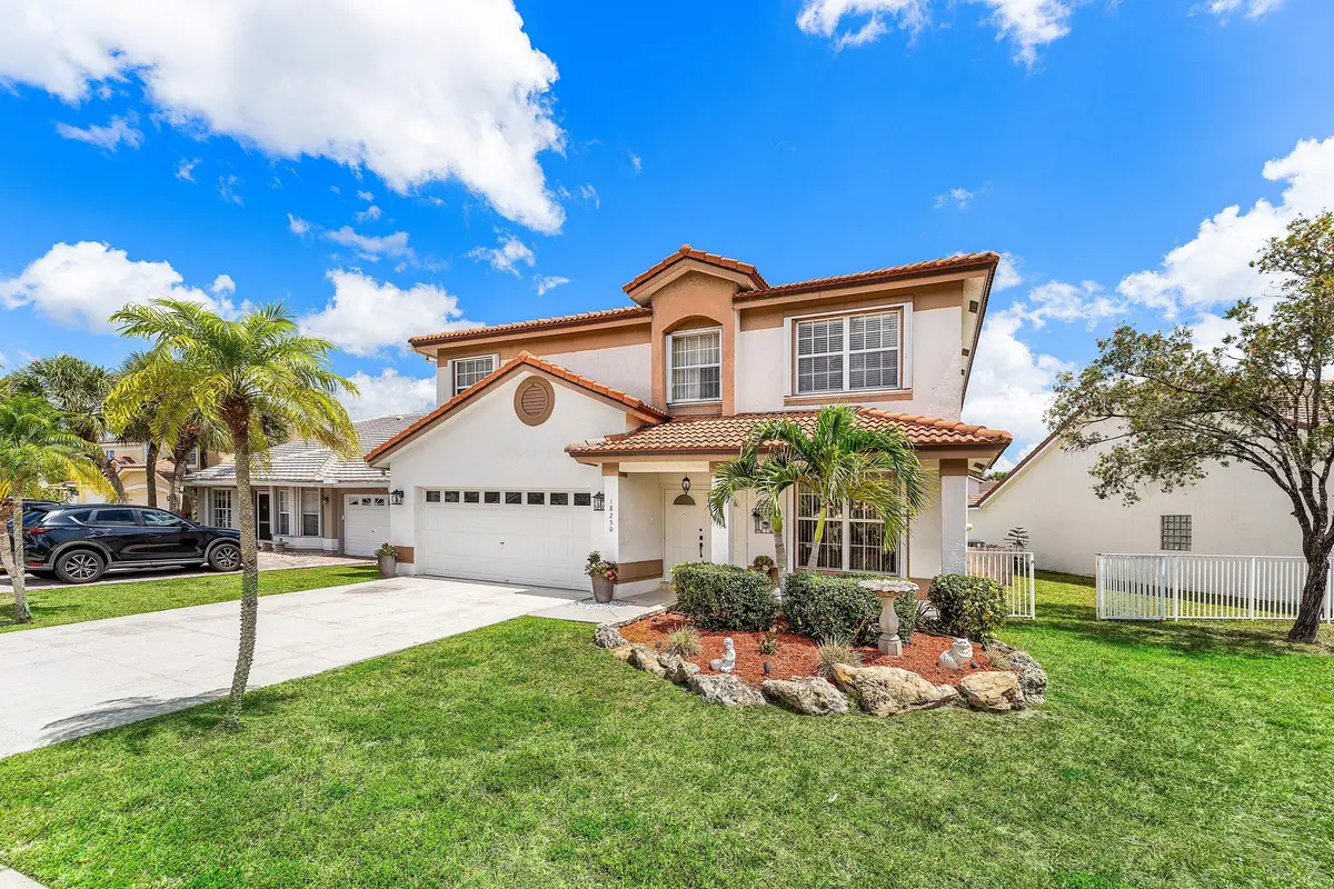 Exterior front at 18250 Blue Lake Way, Boca Raton