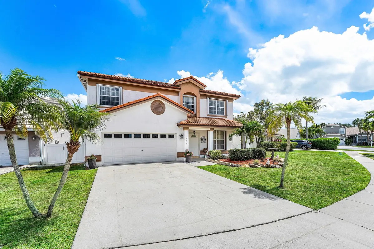 Exterior front at 18250 Blue Lake Way, Boca Raton