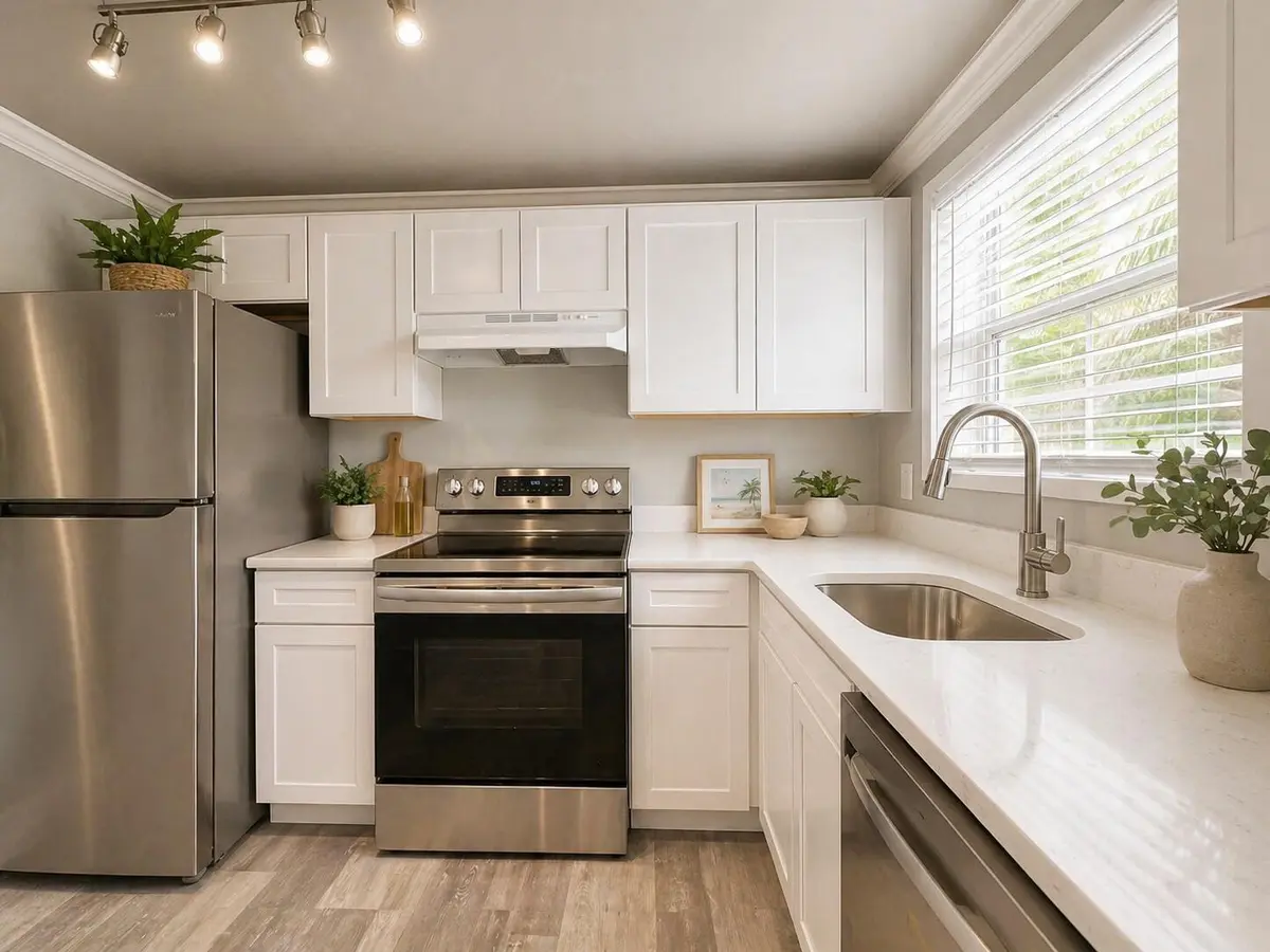 Kitchen at 1638 Embassy Drive 205, West Palm Beach