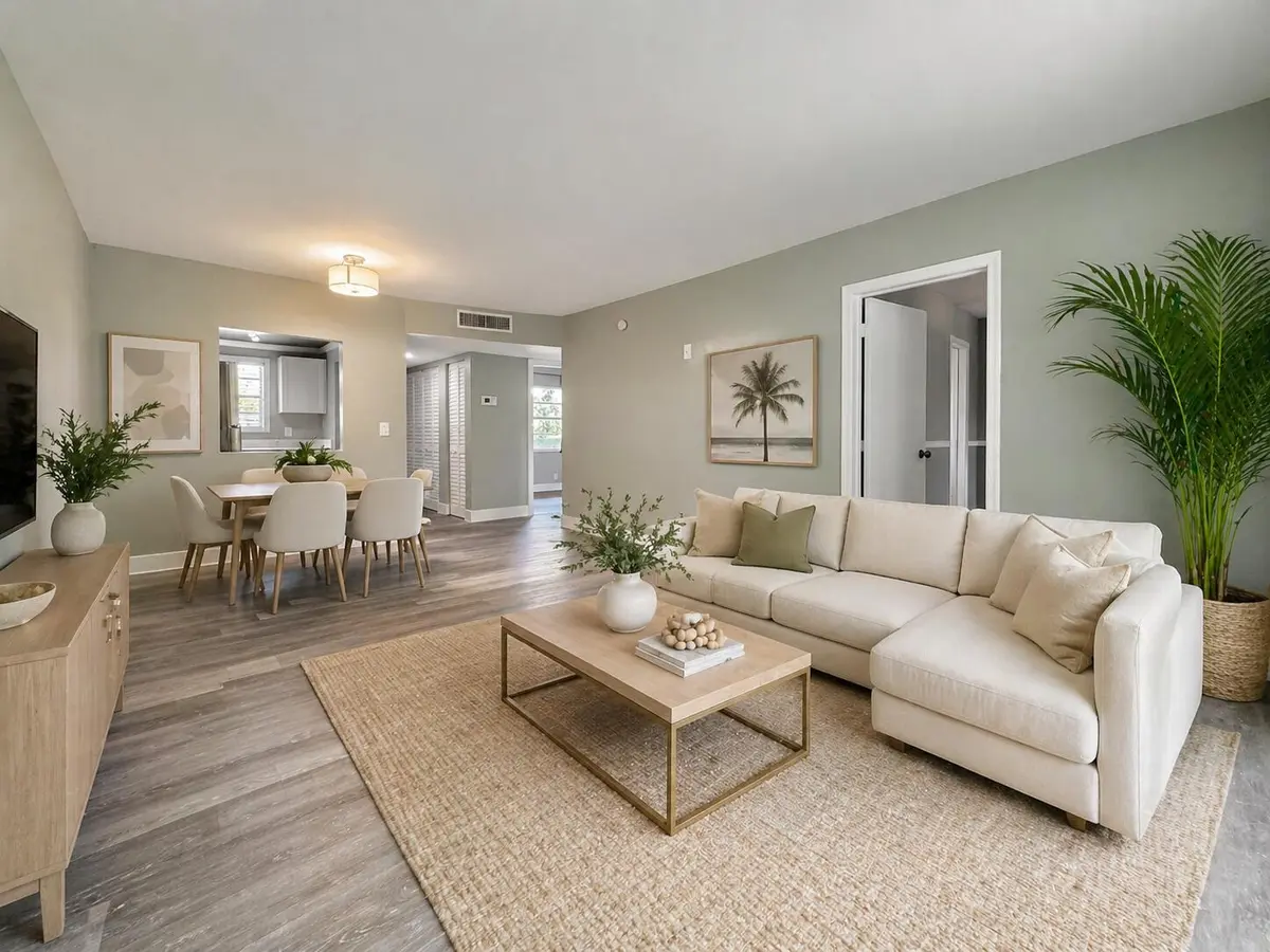 Living Room 2 virtually staged at 1638 Embassy Drive 205, West Palm Beach