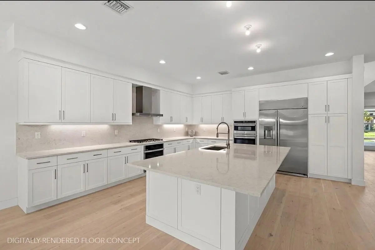 Kitchen Virtually Staged Floors at 8539 Ganton Drive, Boca Raton