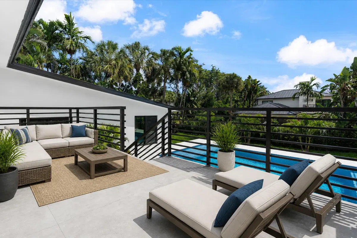 Balcony Virtual Staging at 1032 SE 13th Terrace, Fort Lauderdale