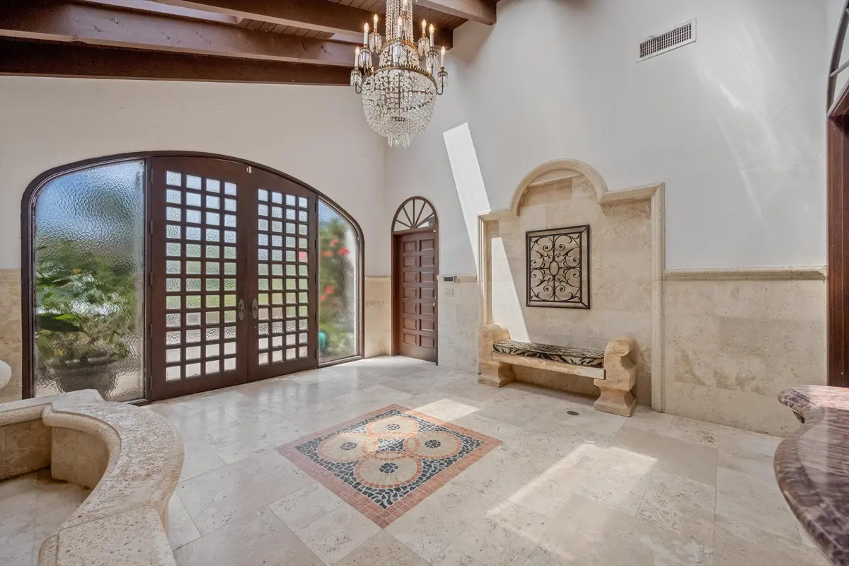 Foyer at 23 Sloans Curve Drive, Palm Beach