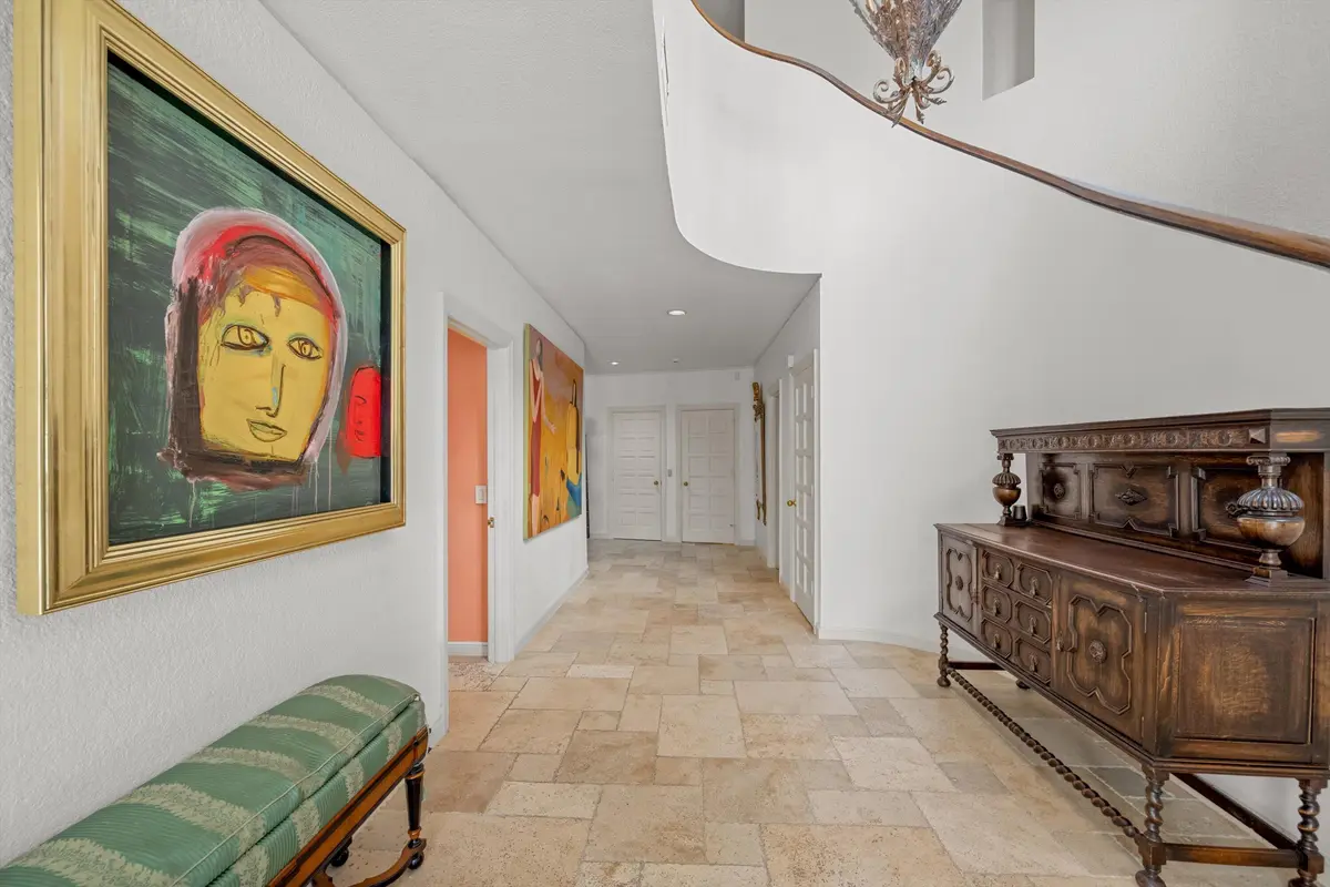 Entry Hall at 23 Sloans Curve Drive, Palm Beach
