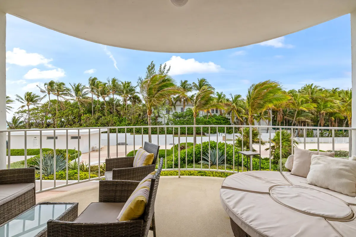 large balcony at 2295 S Ocean Boulevard 302, Palm Beach