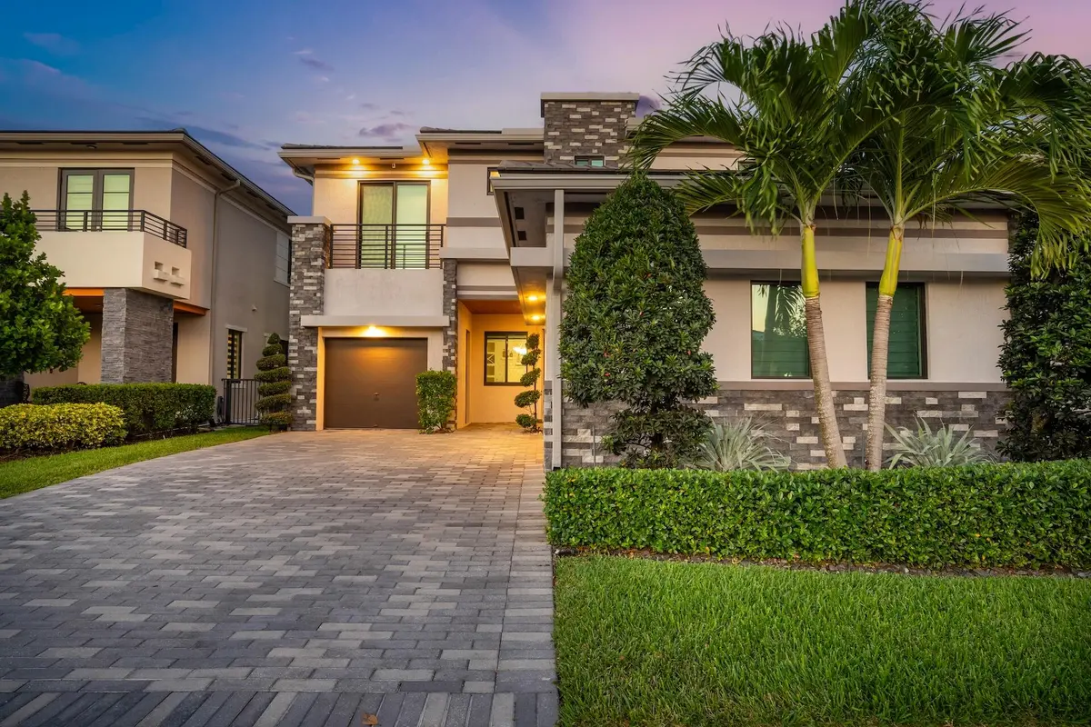 Night Exterior Front at 8612 Prospect Lane, Parkland