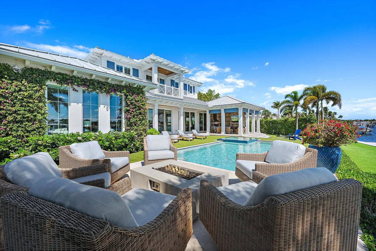 Rear Exterior at 11730 Lake Shore Place, North Palm Beach