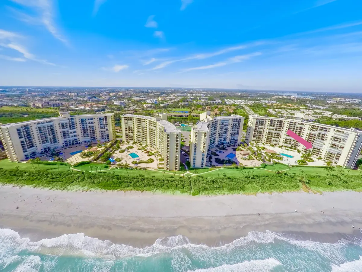Aerial with Marker to 303 at 400 Ocean Trail Way 303, Jupiter