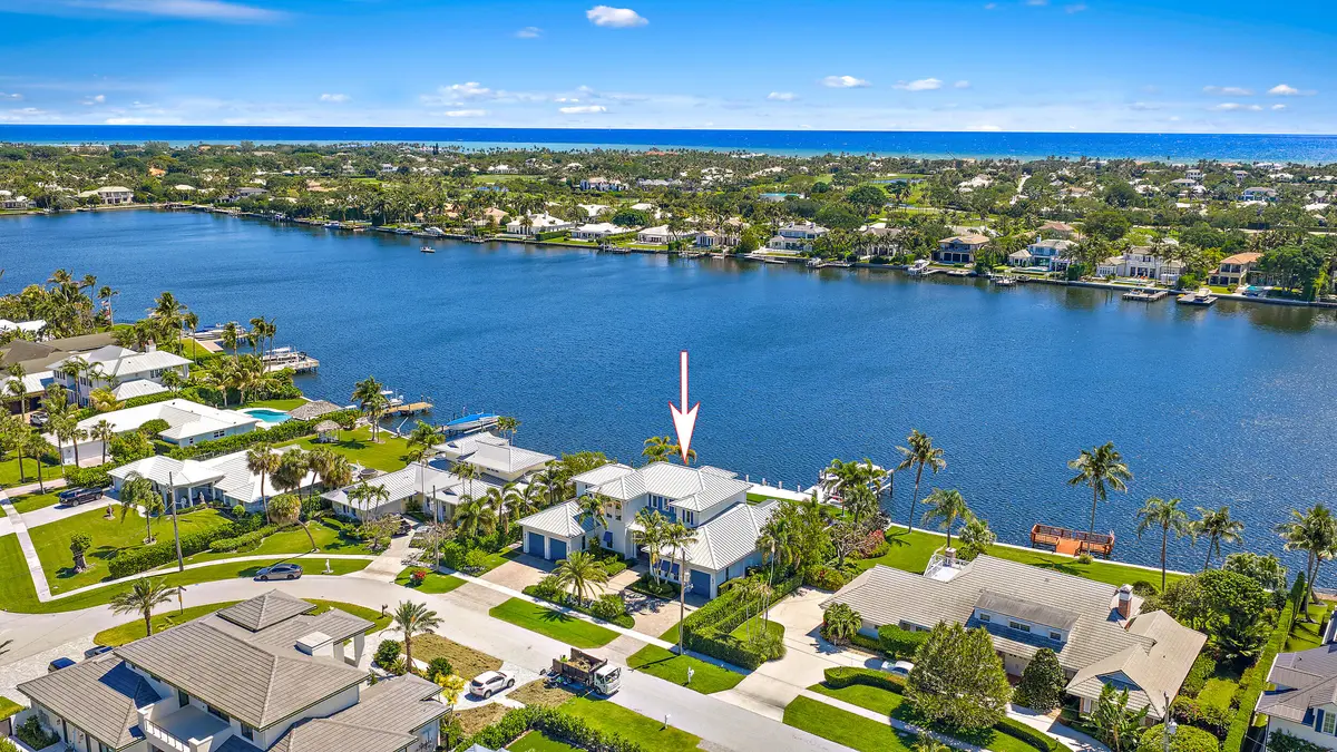 Exterior Aerial at 11730 Lake Shore Place, North Palm Beach